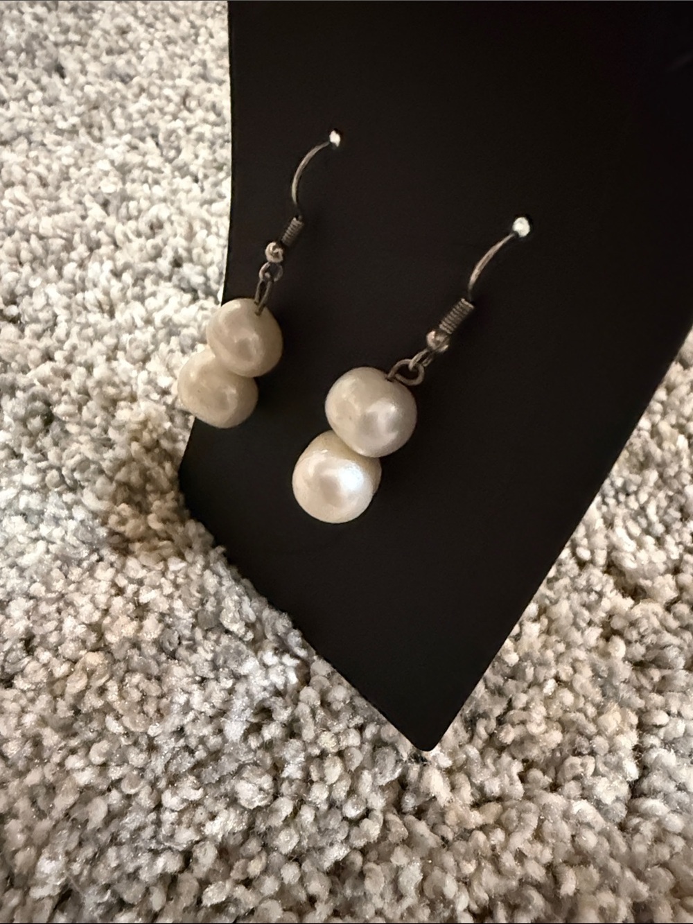 Earrings Pearl-Like White Drop Dangle Womens Jewelry - Picture 3 of 4